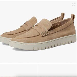 Vionic Uptown Tan Sueded Penny Orthotic Comfort Loafers Sand Sz. 9.5